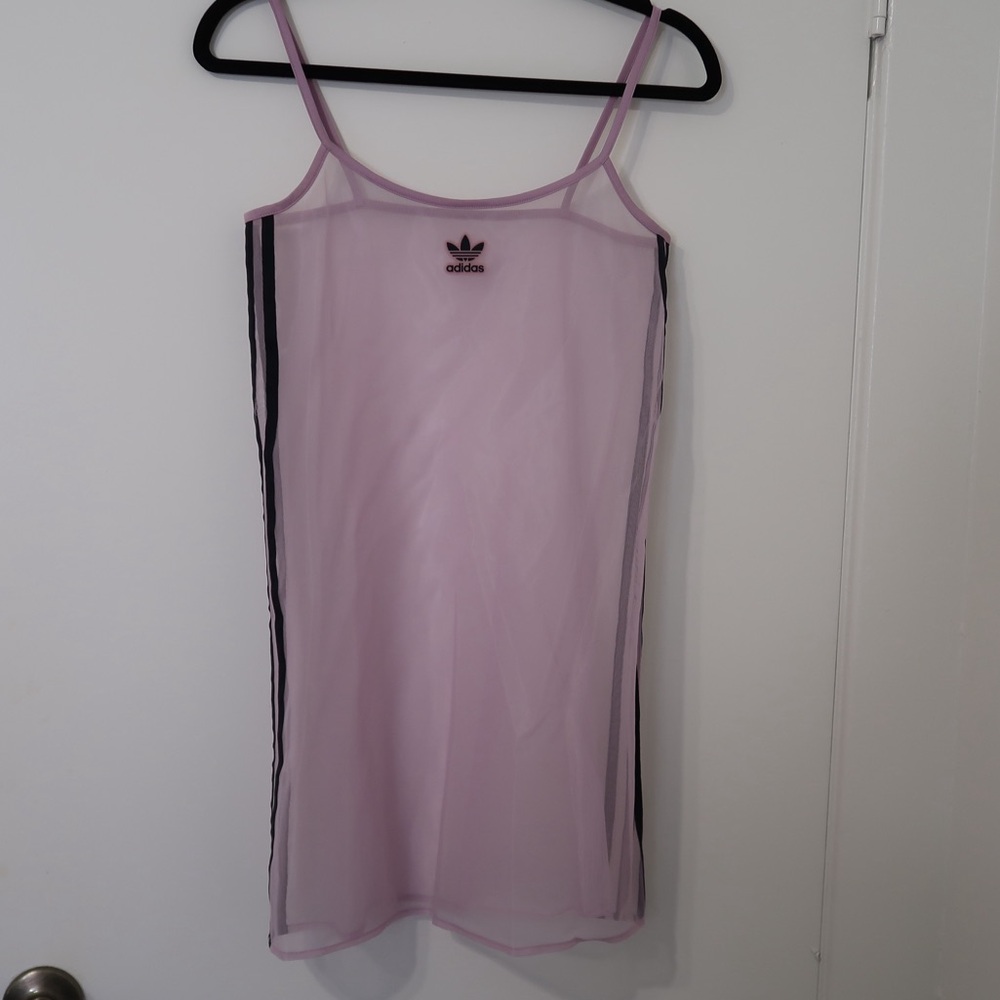 Mesh adidas pink dress